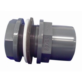 ПВХ муфта фланцевая проходная 50мм\63мм х 2 н.р.