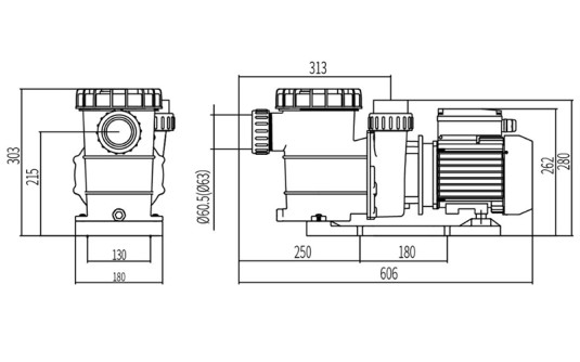 Насос "DXD-320EM" (230V/60Hz, 2 HP, Max.28m3/h