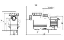 Насос "DXD-315FM-1100" (230V /50Hz, 1,5 HP, Max. 28m3/h )