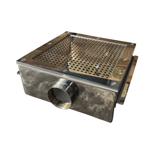 Донный трап нерж под пленку 250х250×100 мм FL-20150802