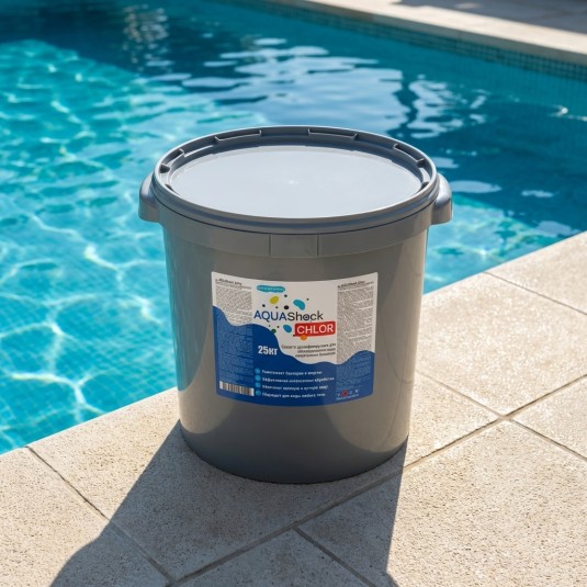 Средство для бассейнов AQUAShock Chlor, гранулы, ведро 25кг