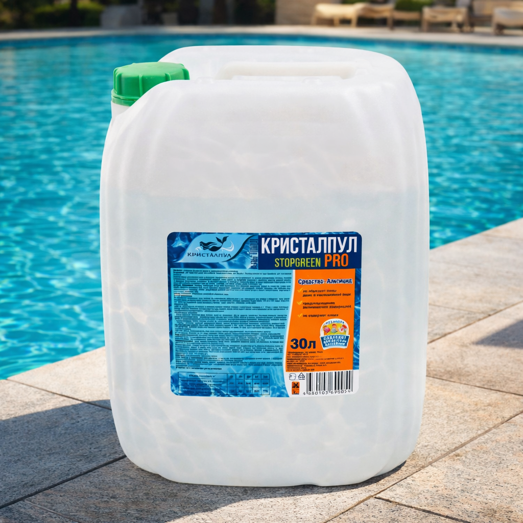 Альгицид Кристалпул Stopgreen (Pro) 30л НЕ Пенящийся